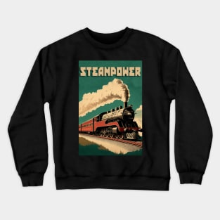 Vintage Steam Train Crewneck Sweatshirt